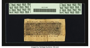image for: Maryland March 1, 1770 $4 PCGS Apparent Very Fine 20....