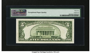 image for: Fr. 1960-B $5 1934D Federal Reserve Note. PMG Choice Uncirculated 64 EPQ....