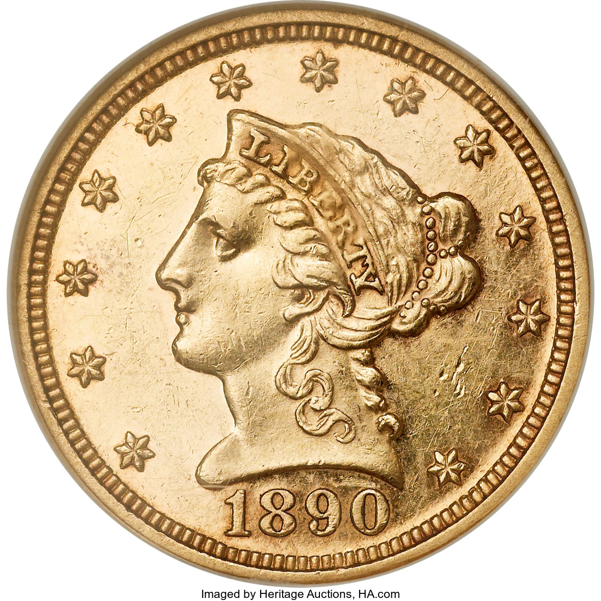 image for: 1890 $2 1/2 PR60 NGC....