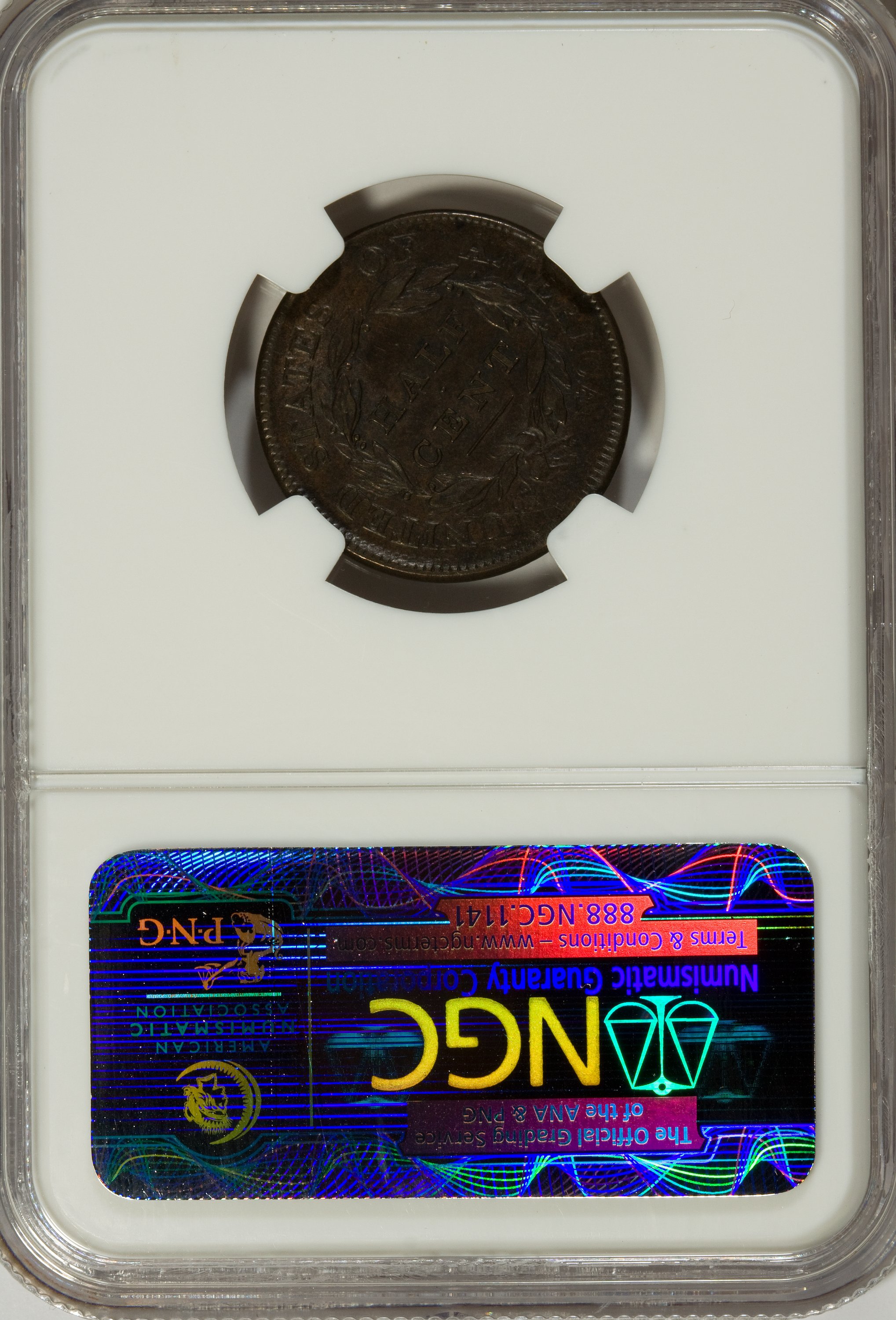 1810 1/2c MS BN MS61 BN thumbnail 2