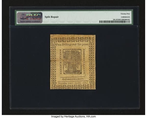 image for: Delaware May 1, 1777 2s/6d PMG Very Fine 25....