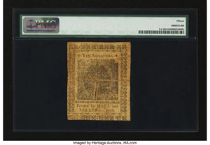 image for: Pennsylvania April 25, 1776 10s PMG Choice Fine 15....