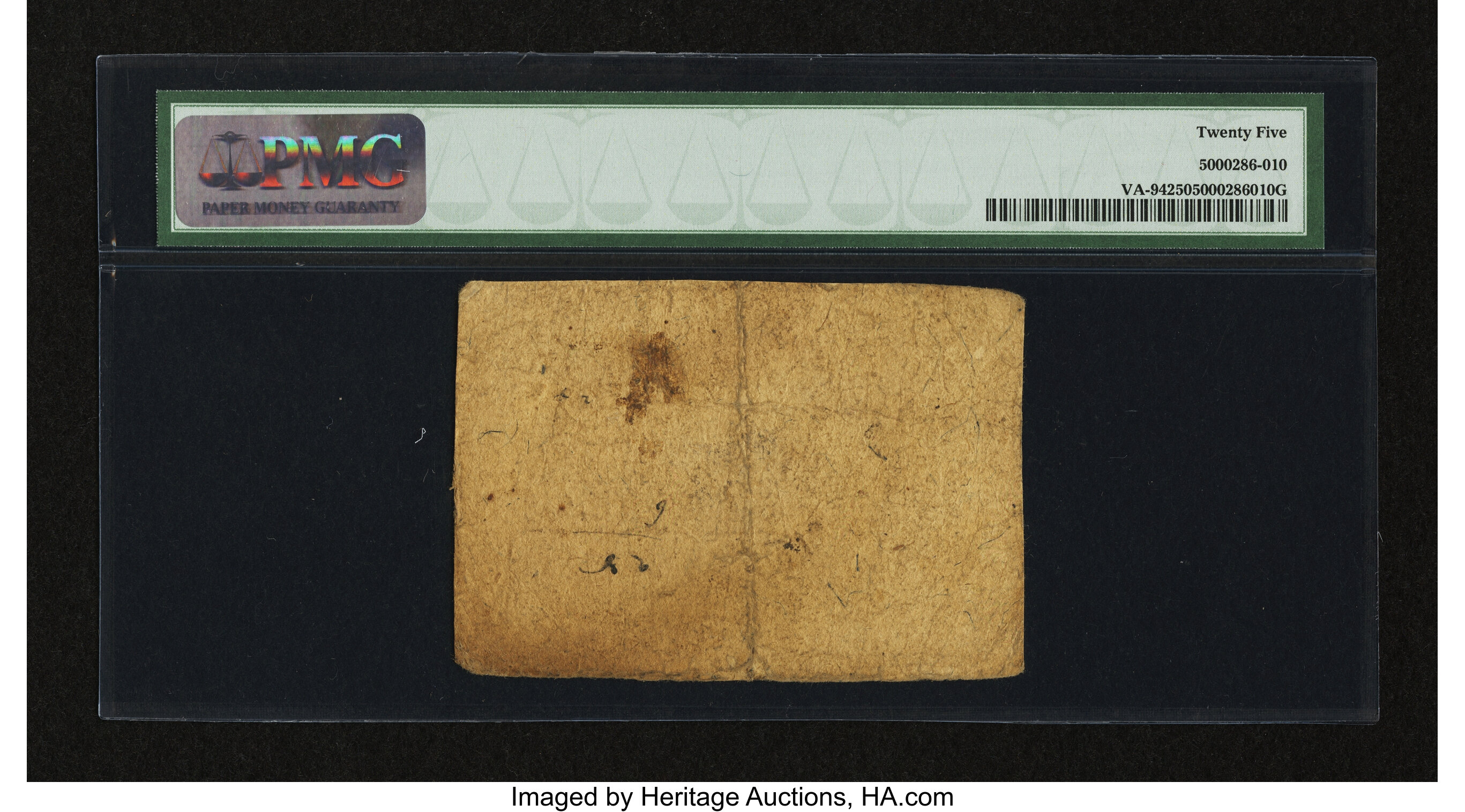 image for: Virginia May 6, 1776 10s PMG Very Fine 25....