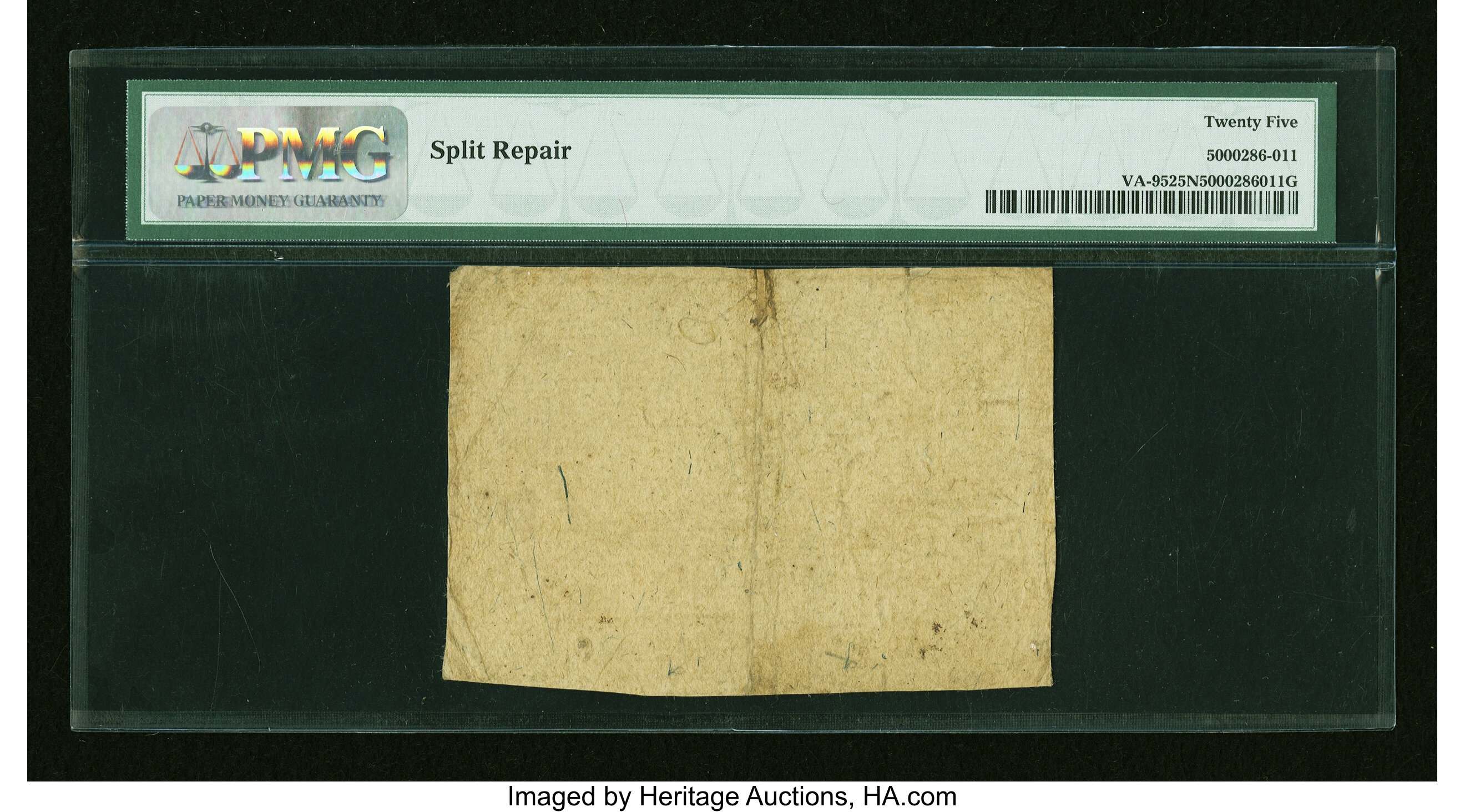 image for: Virginia May 6, 1776 12s/6d PMG Very Fine 25 Net....