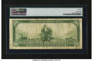 image for: Fr. 1071 $50 1914 Federal Reserve Note PMG Choice Fine 15....