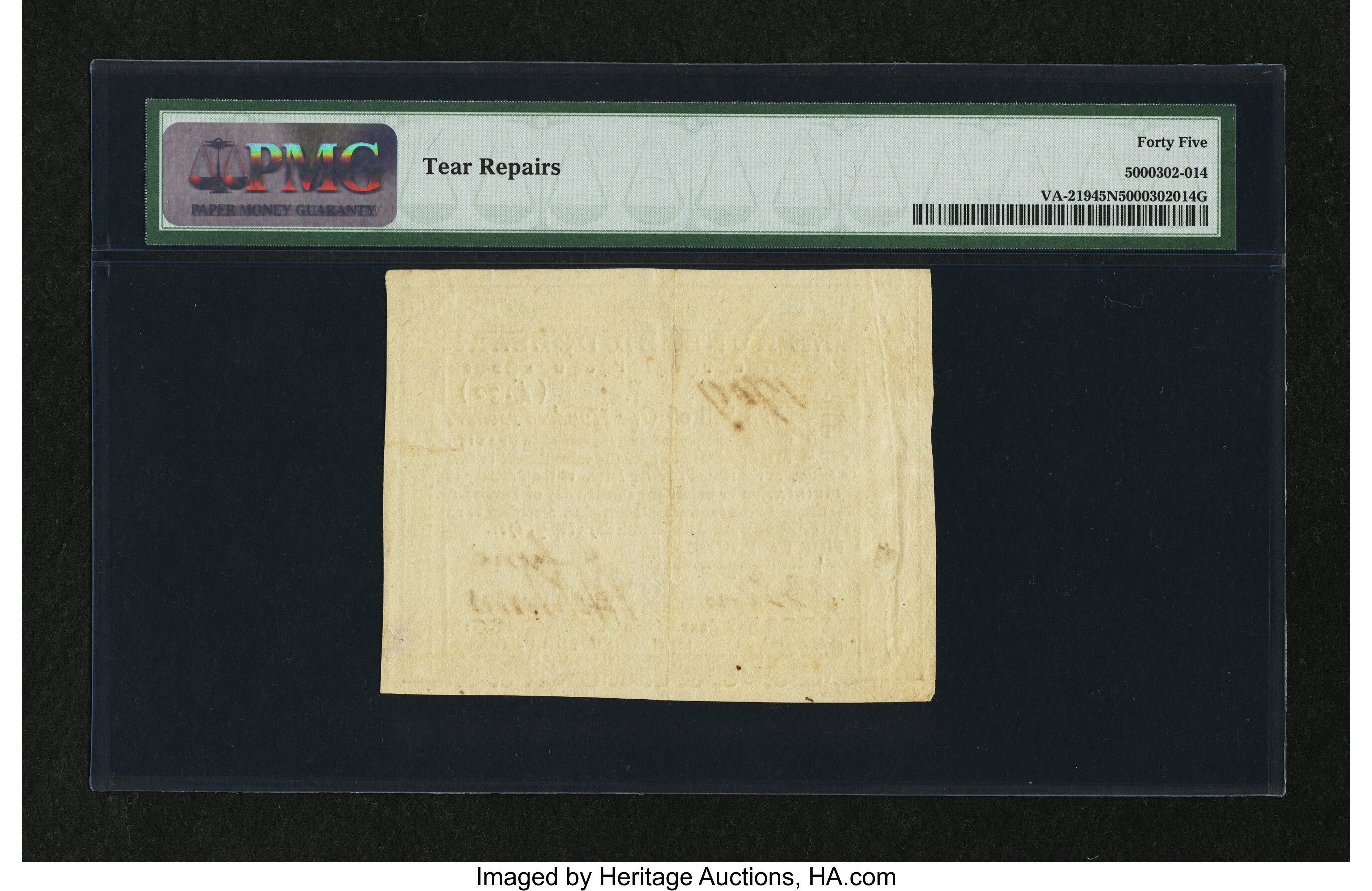 image for: Virginia May 7, 1781 $100 PMG Choice Extremely Fine 45 Net....