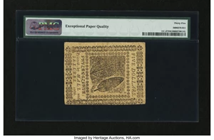 image for: Continental Currency February 17, 1776 $5 PMG Choice Very Fine 35 EPQ....