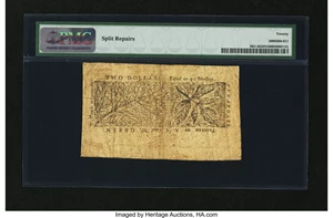 image for: Maryland March 1, 1770 $2 PMG Very Fine 20 Net....