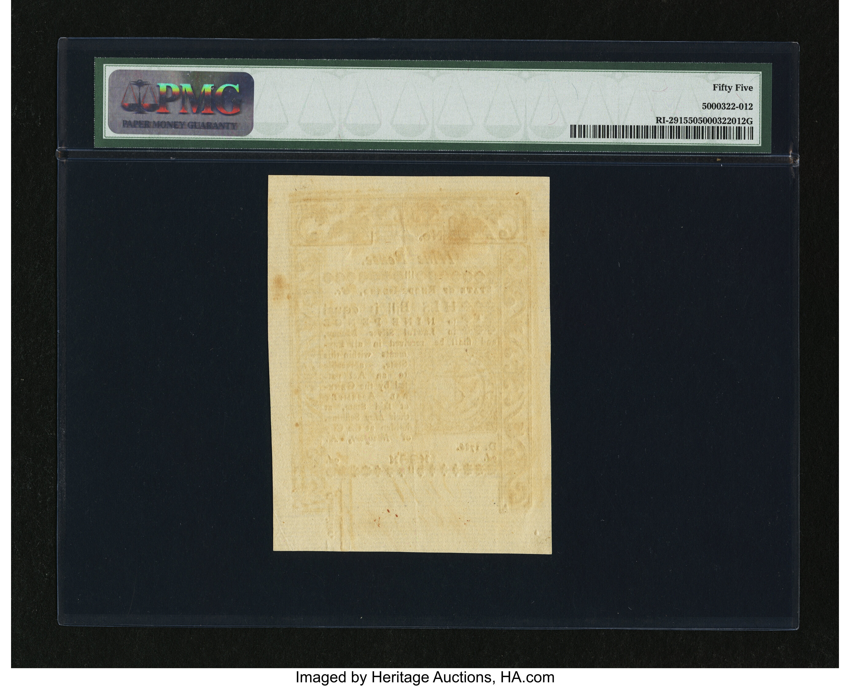 image for: Rhode Island May 1786 9d PMG About Uncirculated 55....