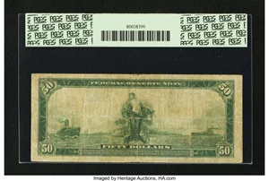 image for: Fr. 1032 $50 1914 Federal Reserve Note PCGS Fine 12....