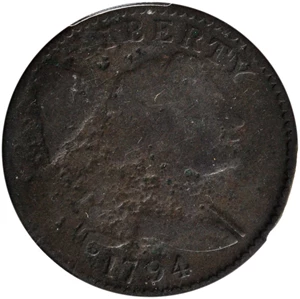 image for: 1794 Liberty Cap Cent. S-70. Head of 1795. VG Details--Environmental Damage (PCGS).