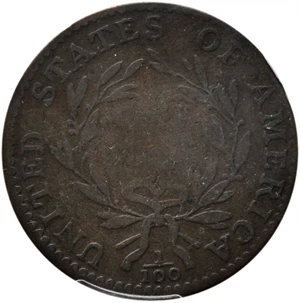 image for: 1794 Liberty Cap Cent. S-70. Head of 1795. VG Details--Environmental Damage (PCGS).