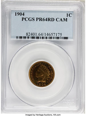 image for: 1904 1C PR64 Cameo PCGS. PCGS Population (4/8). NGC Census: (0/0). (#82401)...