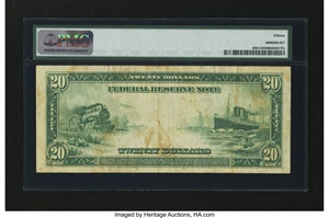 image for: Fr. 968 $20 1914 Federal Reserve Note PMG Choice Fine 15....