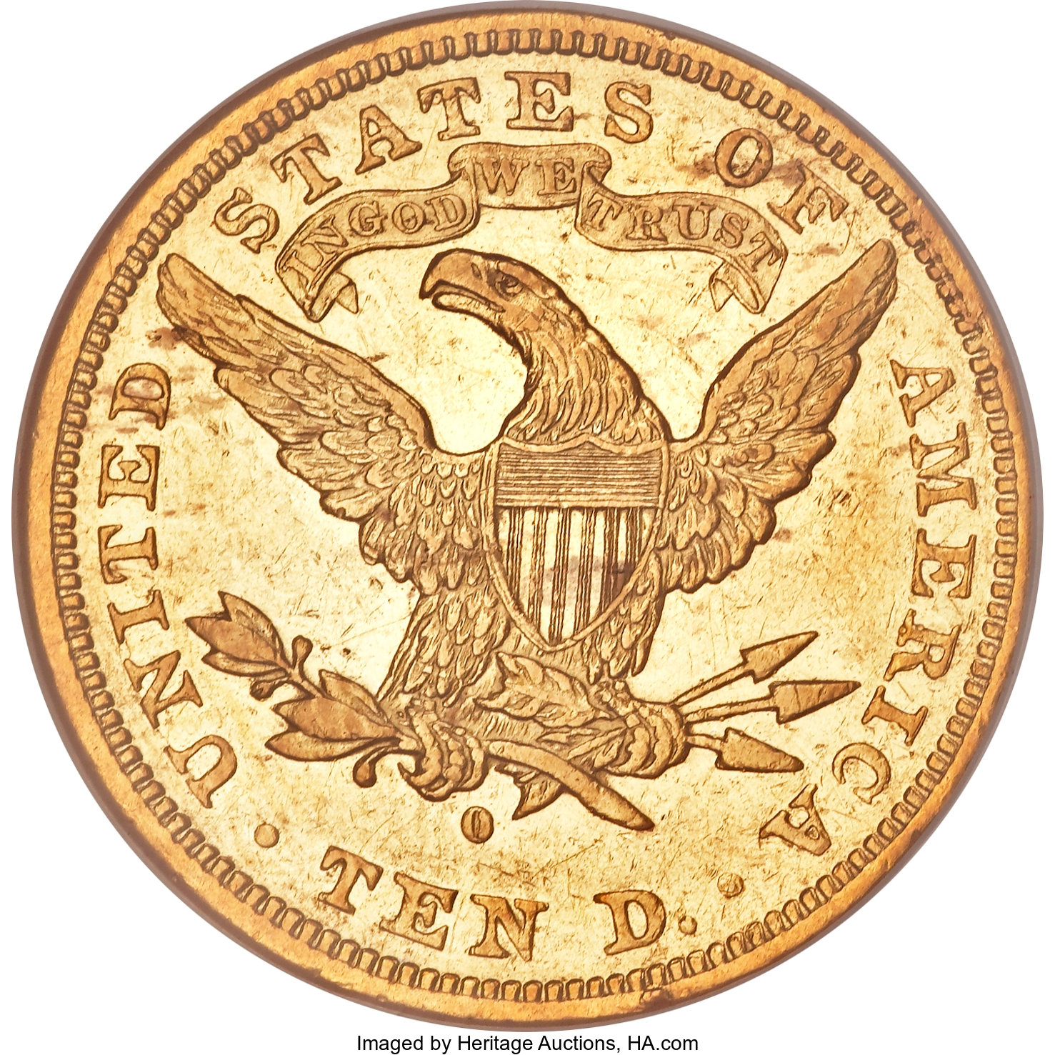 image for: 1883-O $10 AU50 NGC....