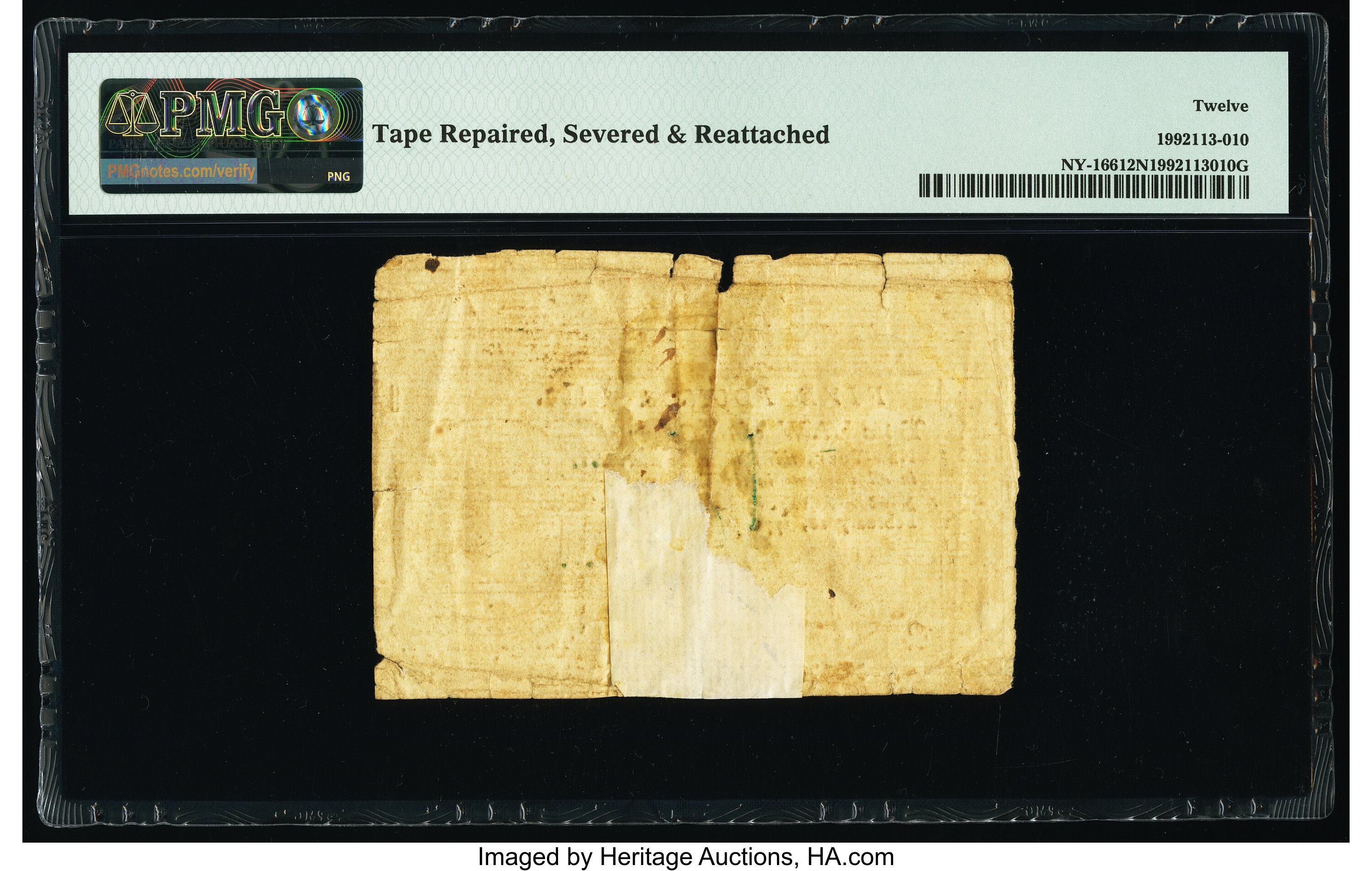 image for: New York February 16, 1771 £5 PMG Fine 12 Net....