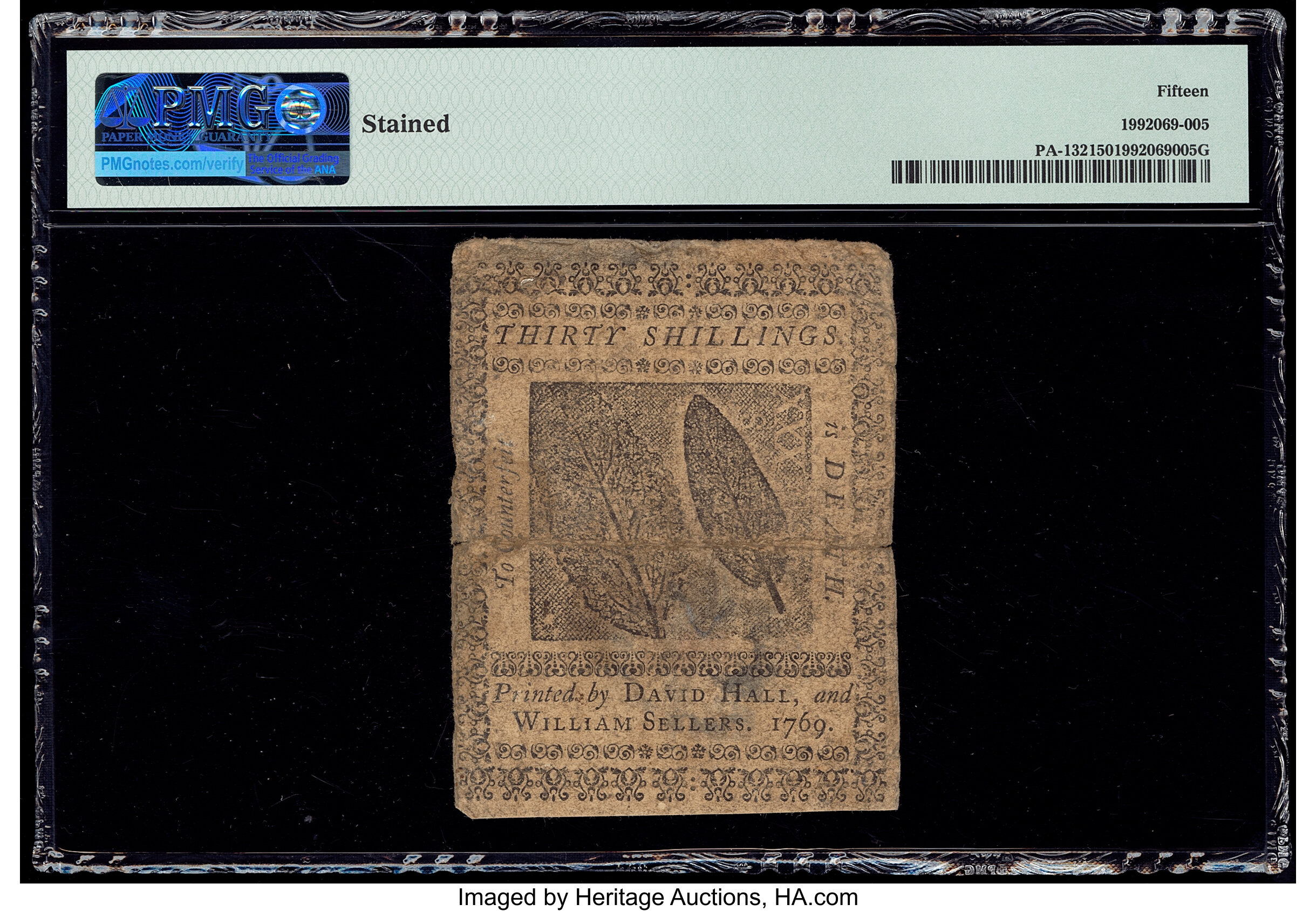 image for: Pennsylvania March 1, 1769 £1 10s PMG Choice Fine 15....