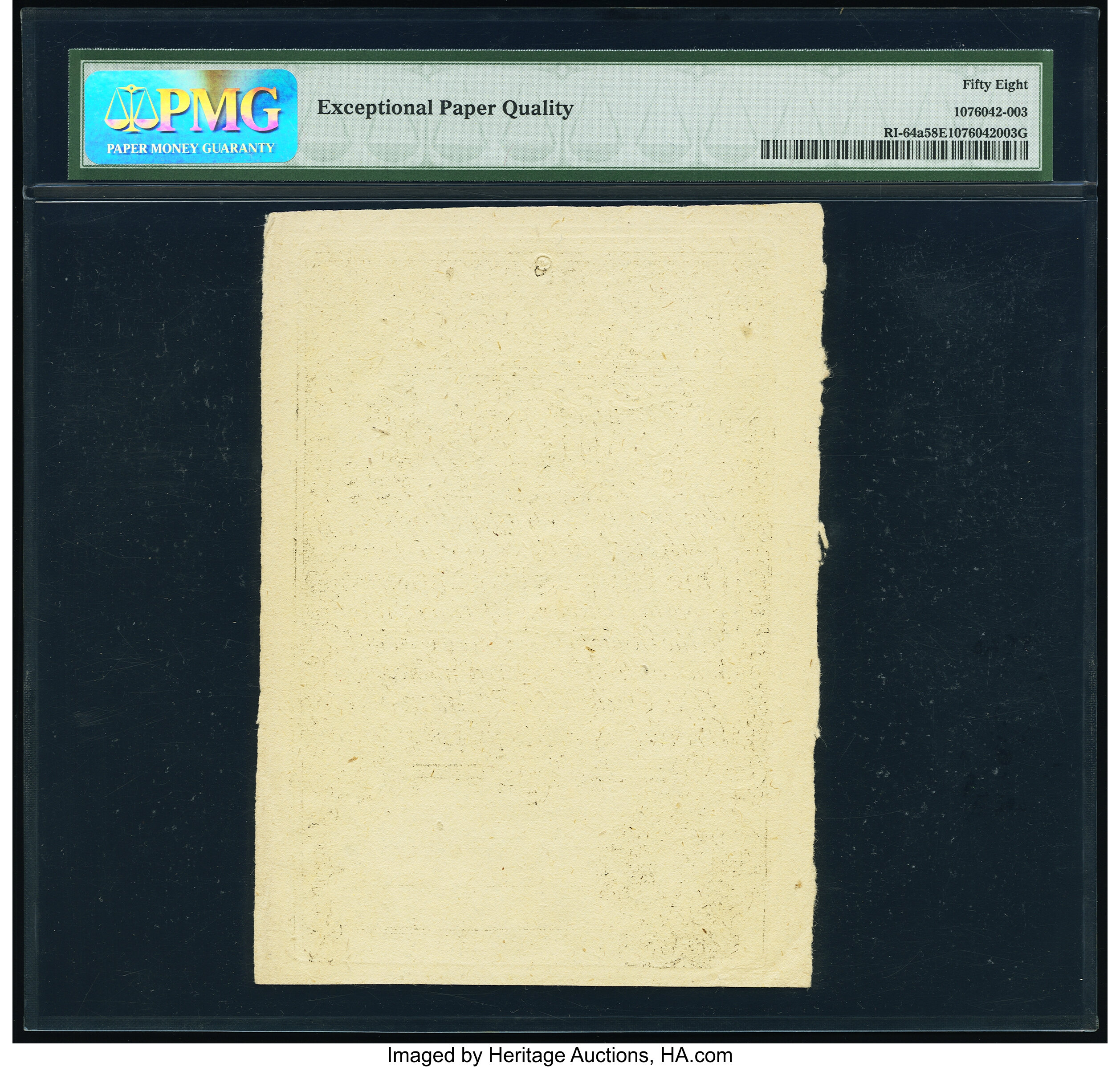 image for: Cohen 1850s Reprint Rhode Island March 18, 1750 1 Ounce 5 Pennyweight PMG Choice About Unc 58 EPQ....