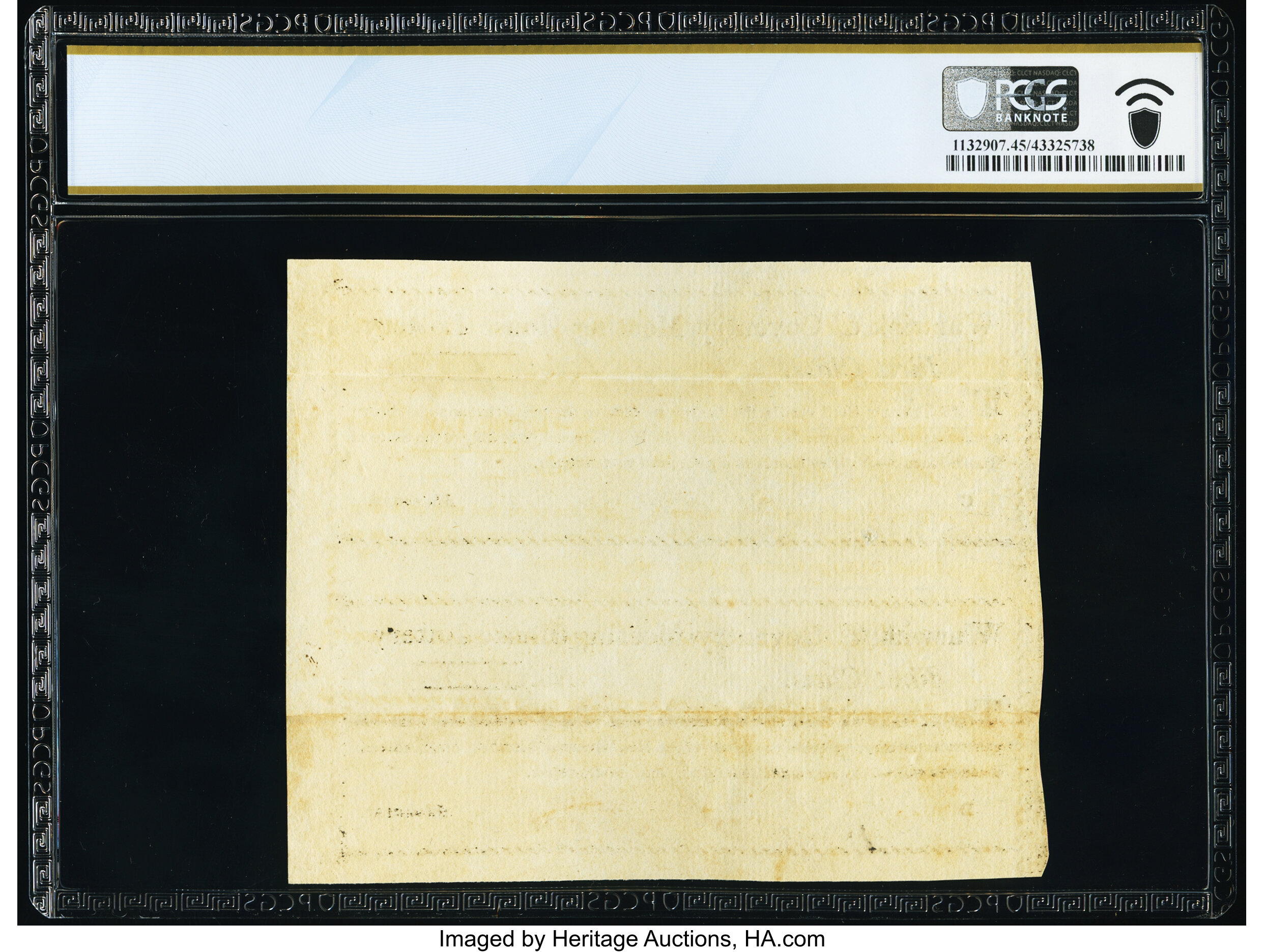 image for: Coventry, RI- Warwick & Coventry Meeting House Lottery 1 First Class Lottery Ticket Uncut Pair ND (ca. 1774) PCGS Banknote Cho...