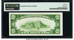 image for: Fr. 2004-B $10 1934 Federal Reserve Note. PMG Choice Uncirculated 64 EPQ....