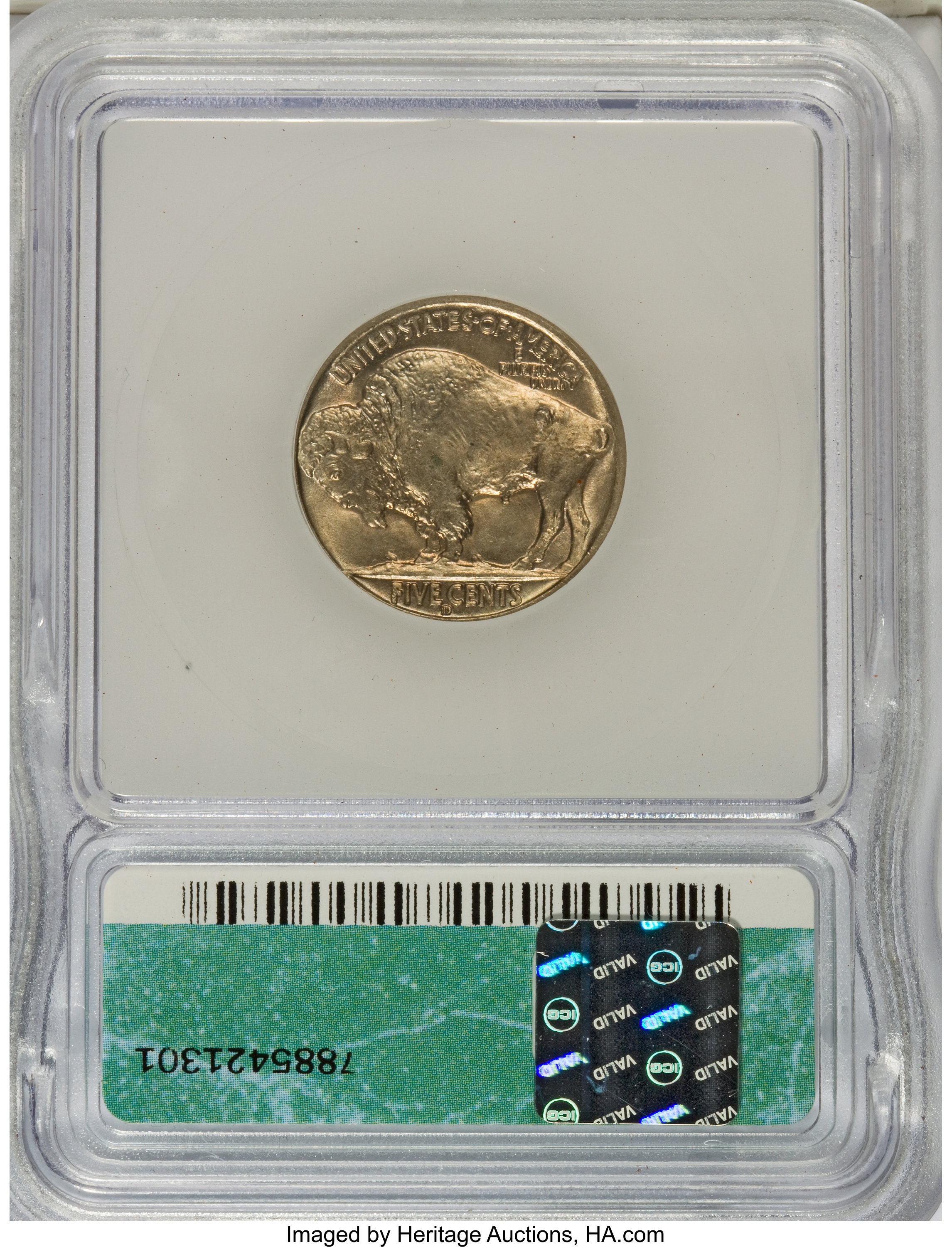 1938-D/D 5c Buffalo VG10 CAC thumbnail 7