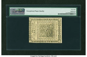 image for: Continental Currency May 9, 1776 $7 PMG Choice About Unc 58 EPQ....