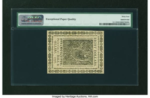 image for: Continental Currency November 2, 1776 $8 PMG Choice Uncirculated 64 EPQ....