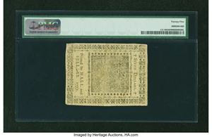 image for: Continental Currency May 20, 1777 $7 PMG Very Fine 25....