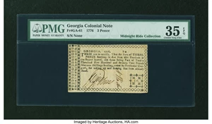 image for: Georgia 1776 3d PMG Choice Very Fine 35 EPQ....