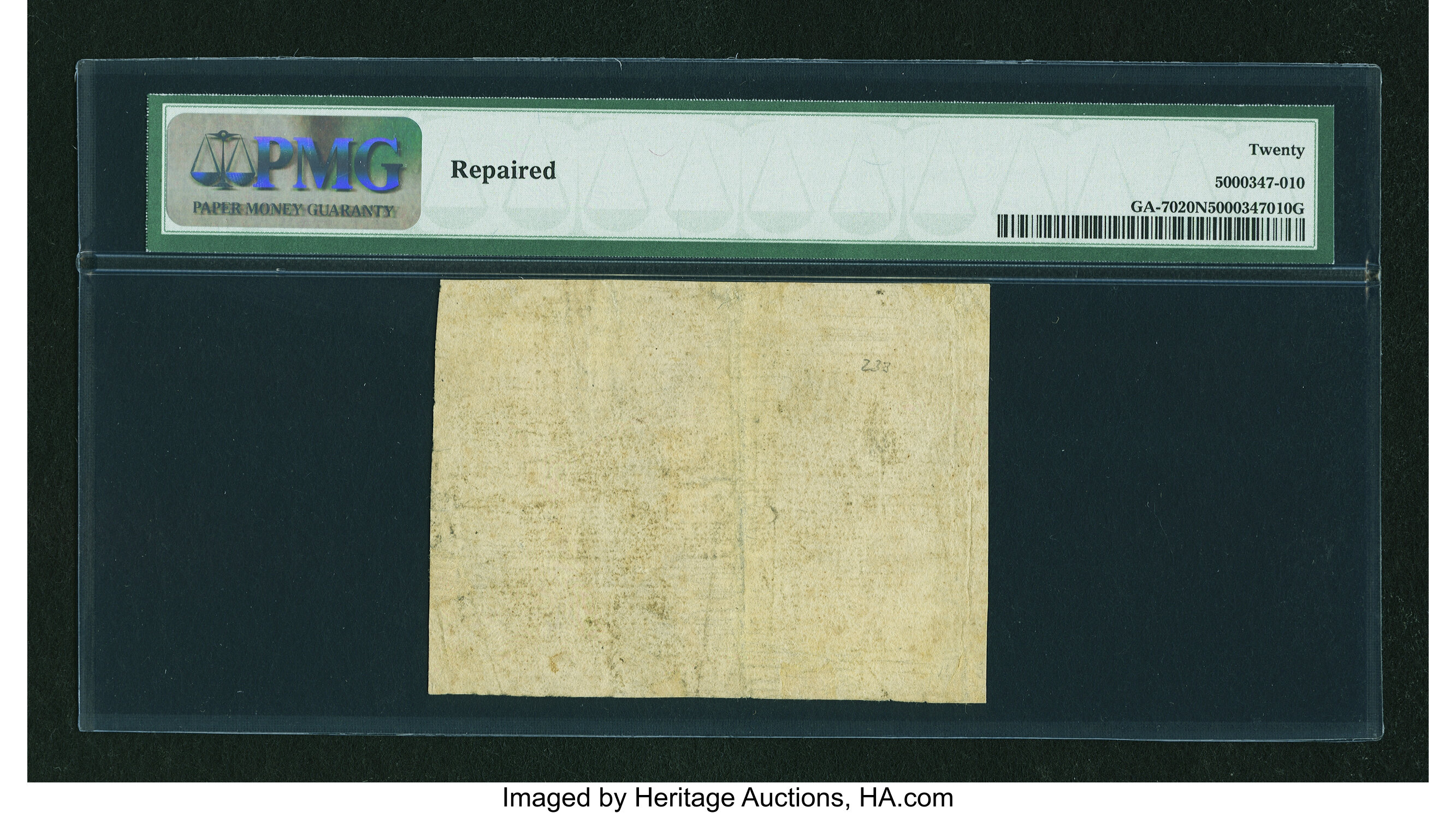 image for: Georgia 1776 $1/2 PMG Very Fine 20 NET....