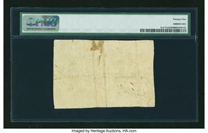 image for: Georgia 1776 $1 Light Blue Seal PMG Very Fine 25....