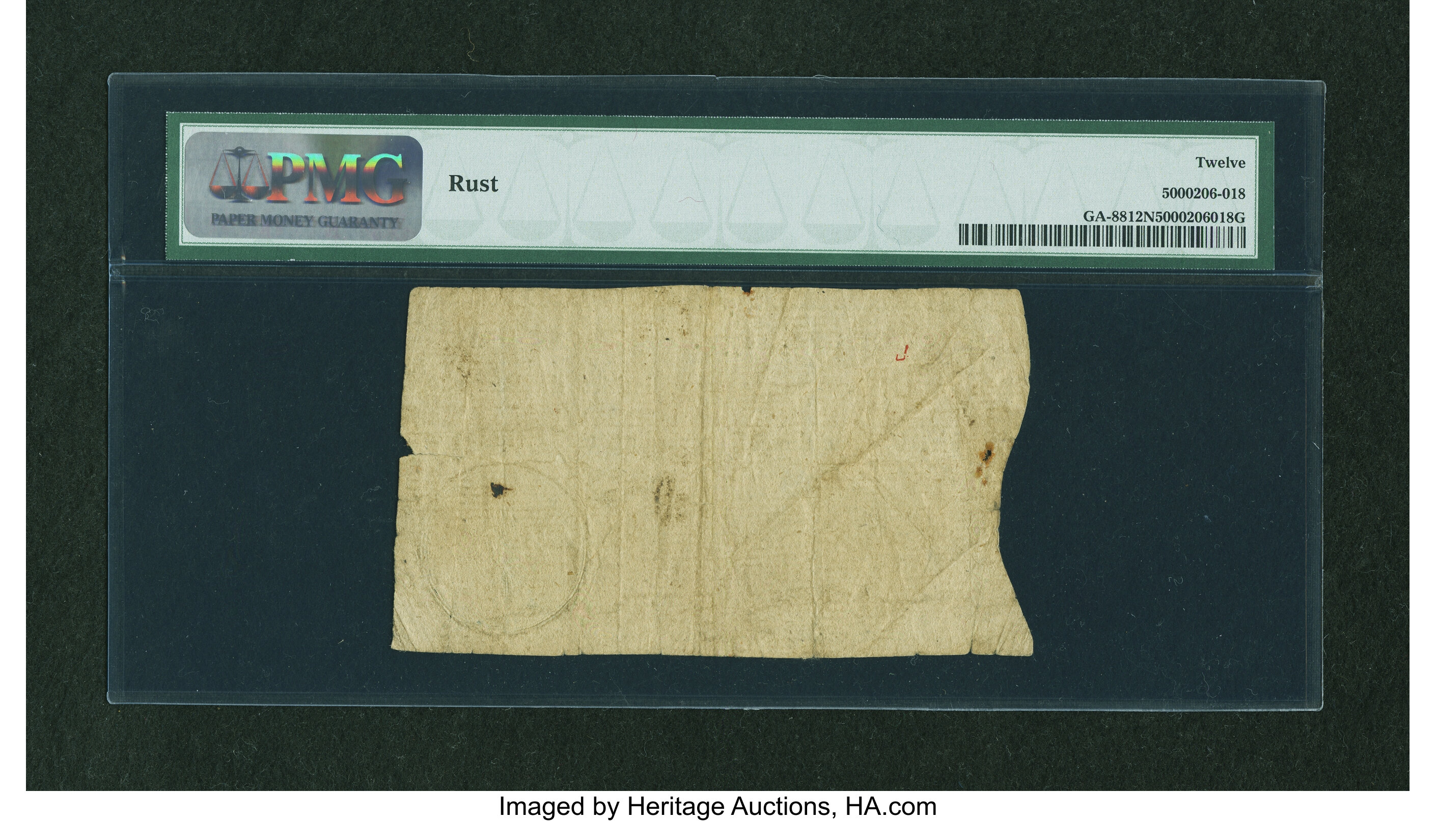 image for: Georgia 1777 $7 PMG Fine 12 NET....