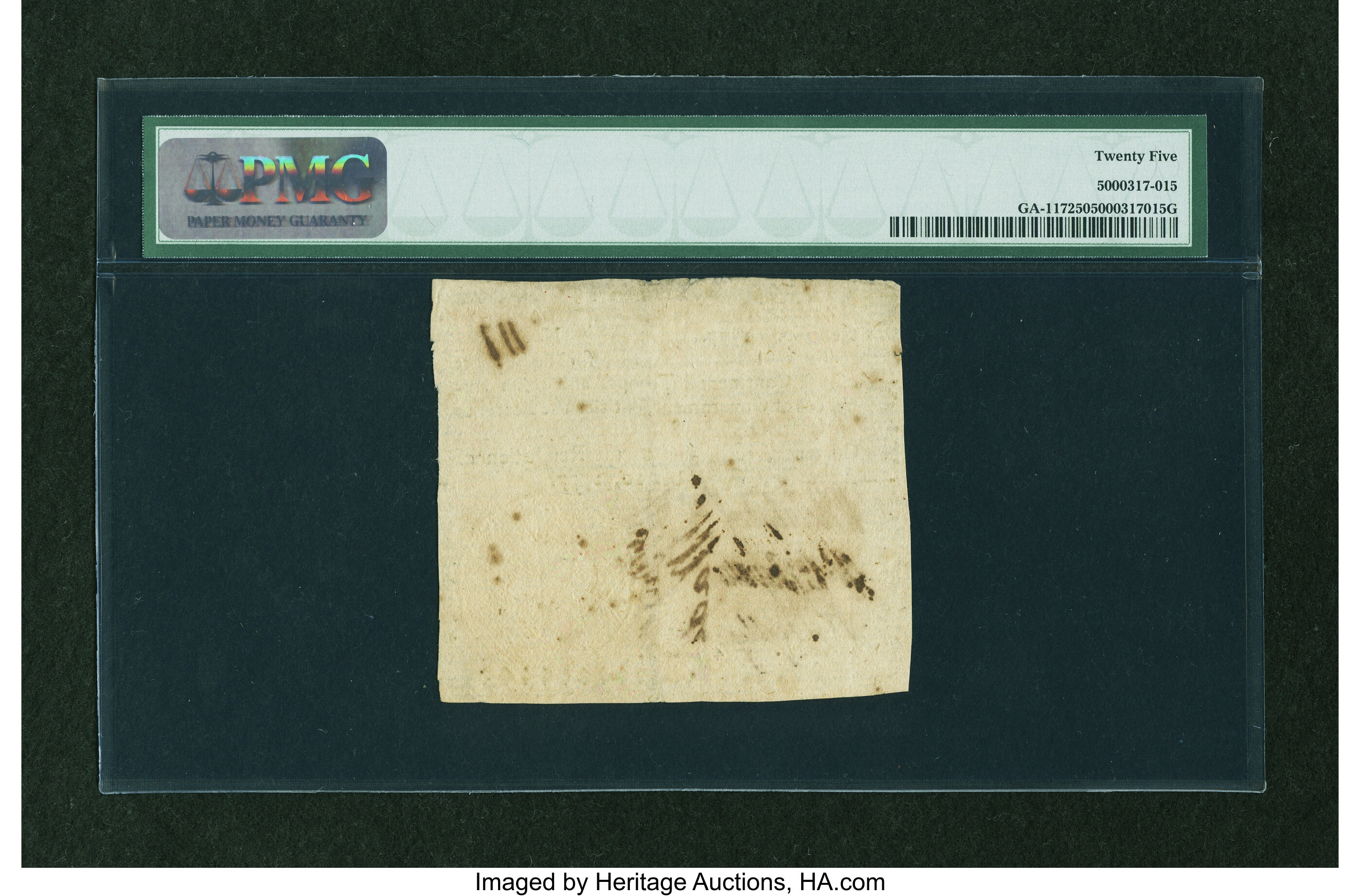 image for: Georgia September 10, 1777 $4 PMG Very Fine 25....