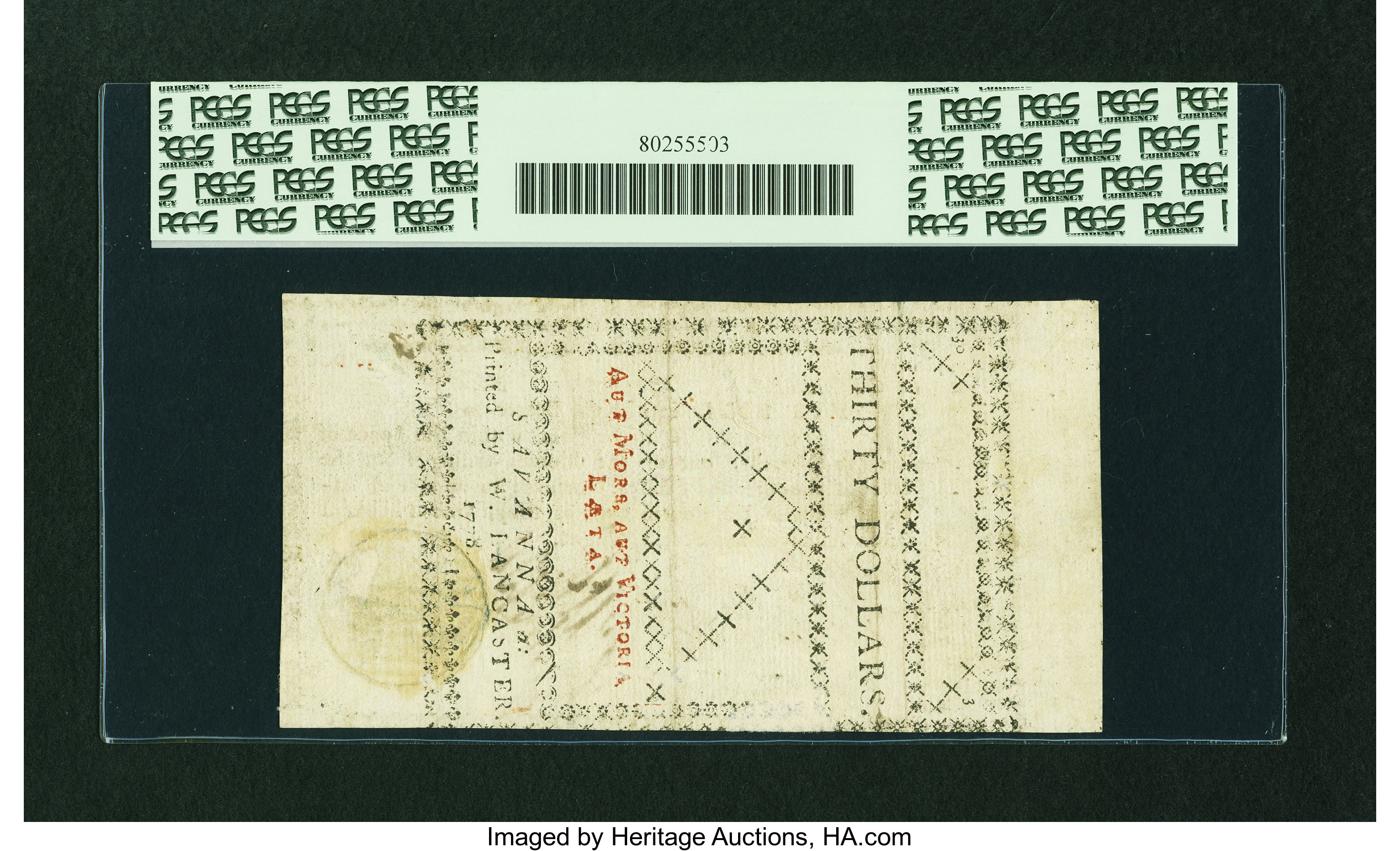 image for: Georgia May 4, 1778 $30 PCGS Extremely Fine 40....