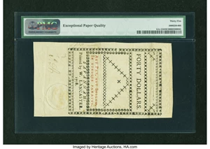 image for: Georgia May 4, 1778 $40 PMG Choice Very Fine 35 EPQ....