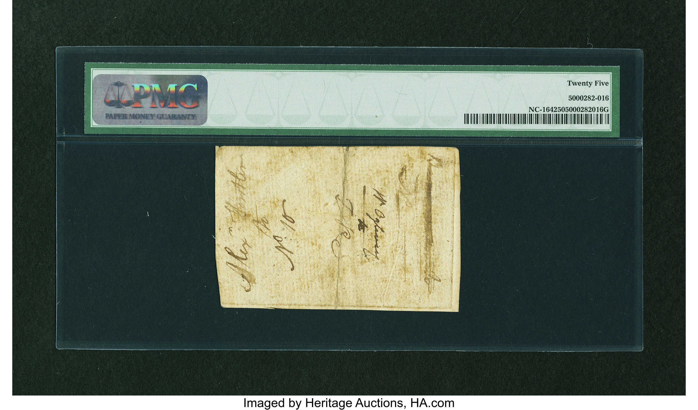 image for: North Carolina April 2, 1776 $7 1/2 Flags PMG Very Fine 25....