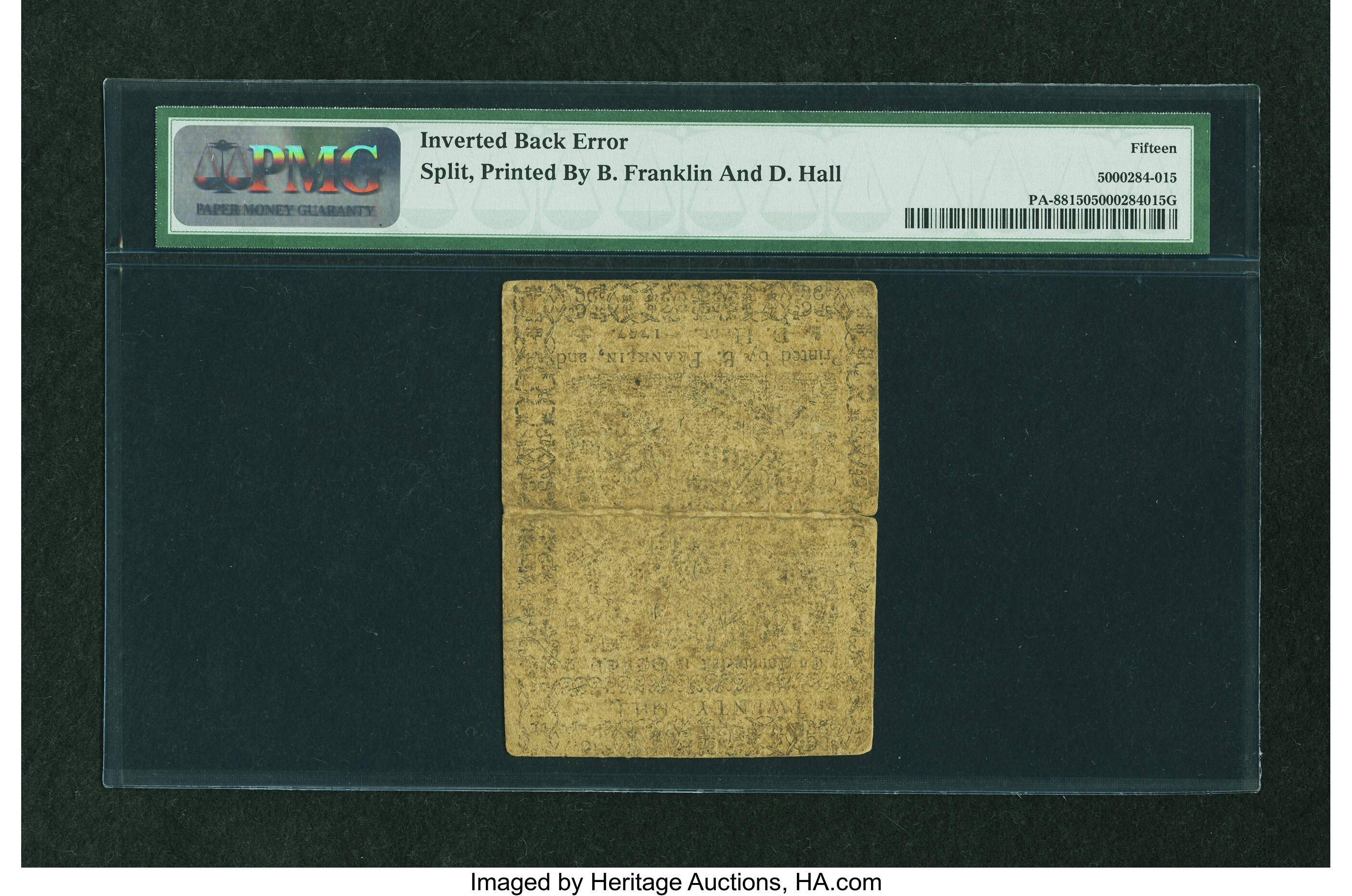 image for: Pennsylvania July 1, 1757 20s PMG Choice Fine 15....