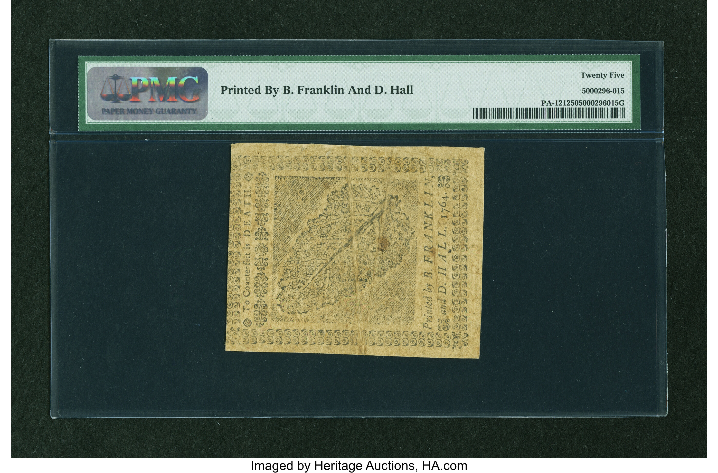 image for: Pennsylvania June 18, 1764 2s PMG Very Fine 25....