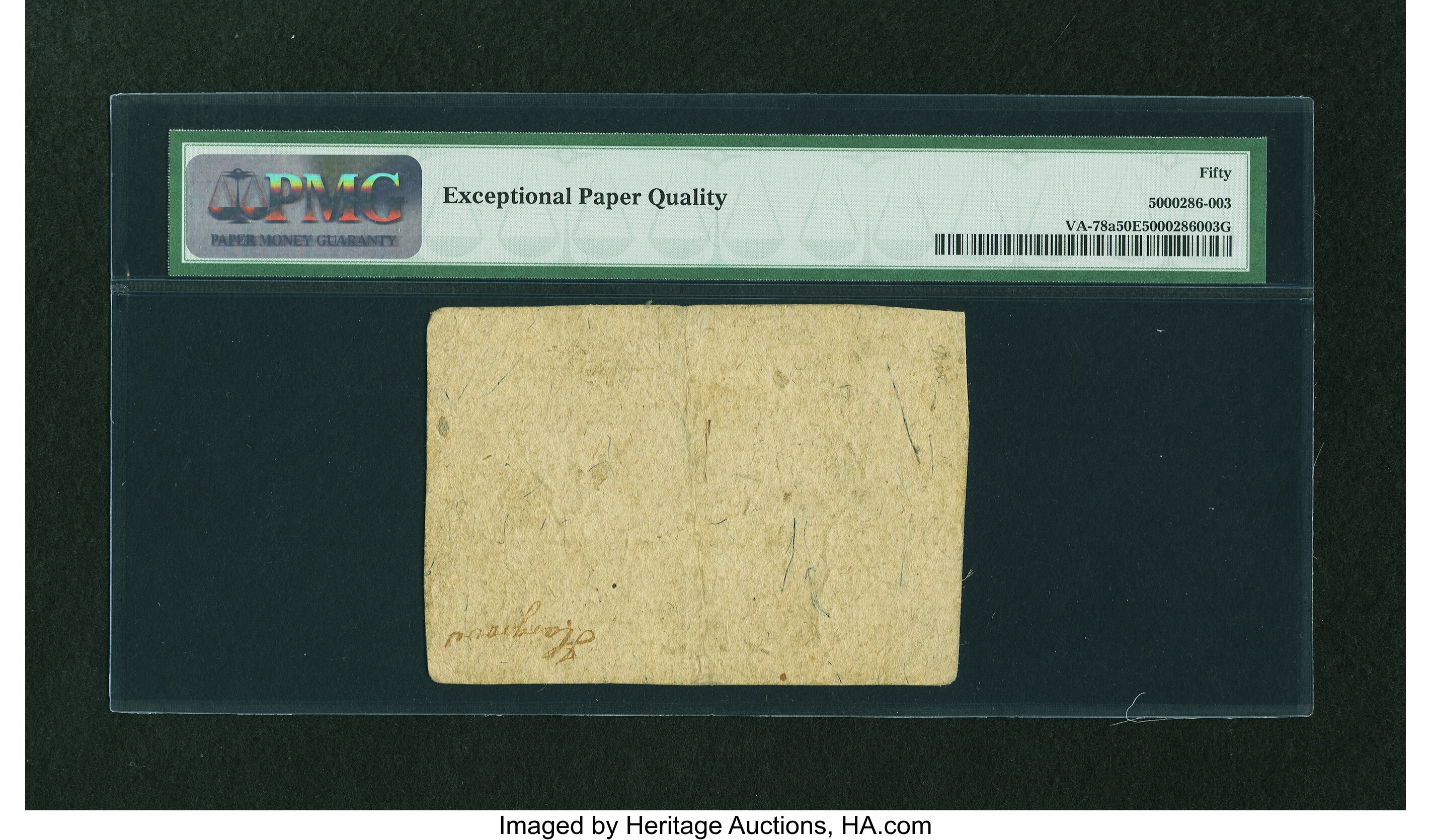 image for: Virginia July 17, 1775 £2 PMG About Uncirculated 50 EPQ....