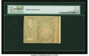 image for: Virginia May 1, 1780 $8 PMG About Uncirculated 55 NET....