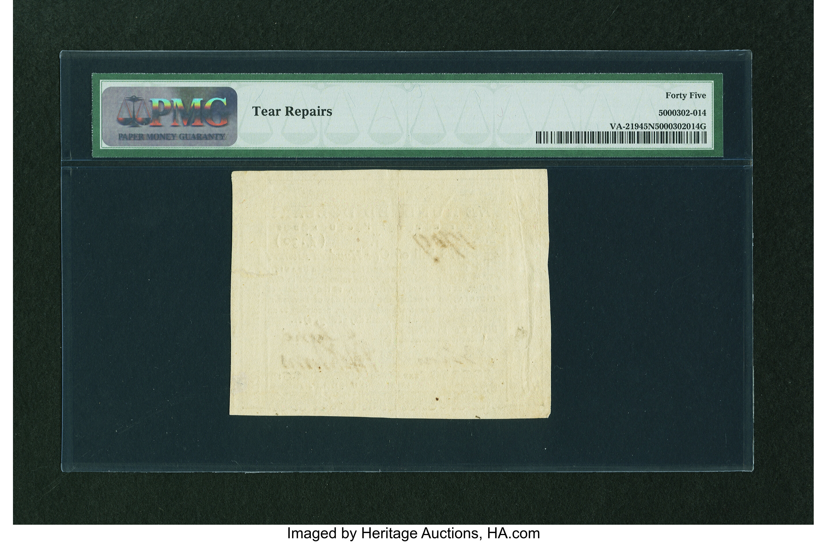 image for: Virginia May 7, 1781 $100 PMG Choice Extremely Fine 45 NET....