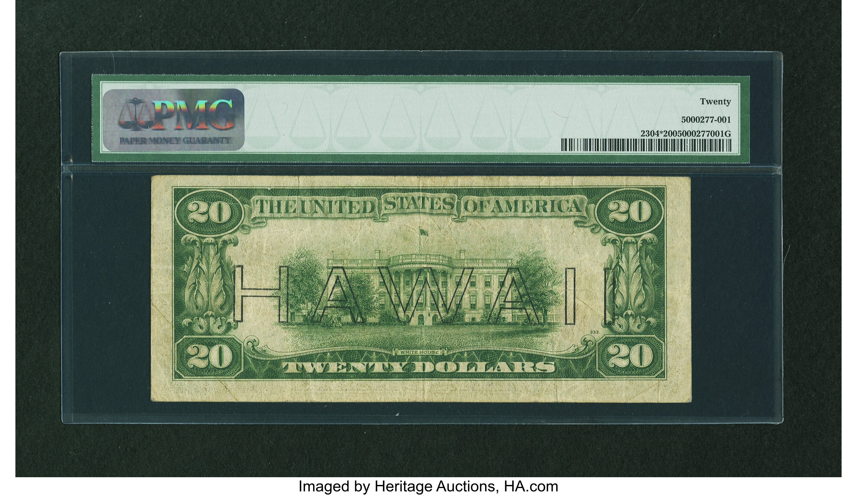 image for: Fr. 2304* $20 1934 Mule Hawaii Federal Reserve Note. PMG Very Fine 20....