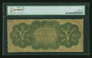 image for: Fr. 61 $5 1862 Legal Tender PMG Good 6....
