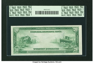 image for: Fr. 1009 $20 1914 Federal Reserve Note PCGS Extremely Fine 40....