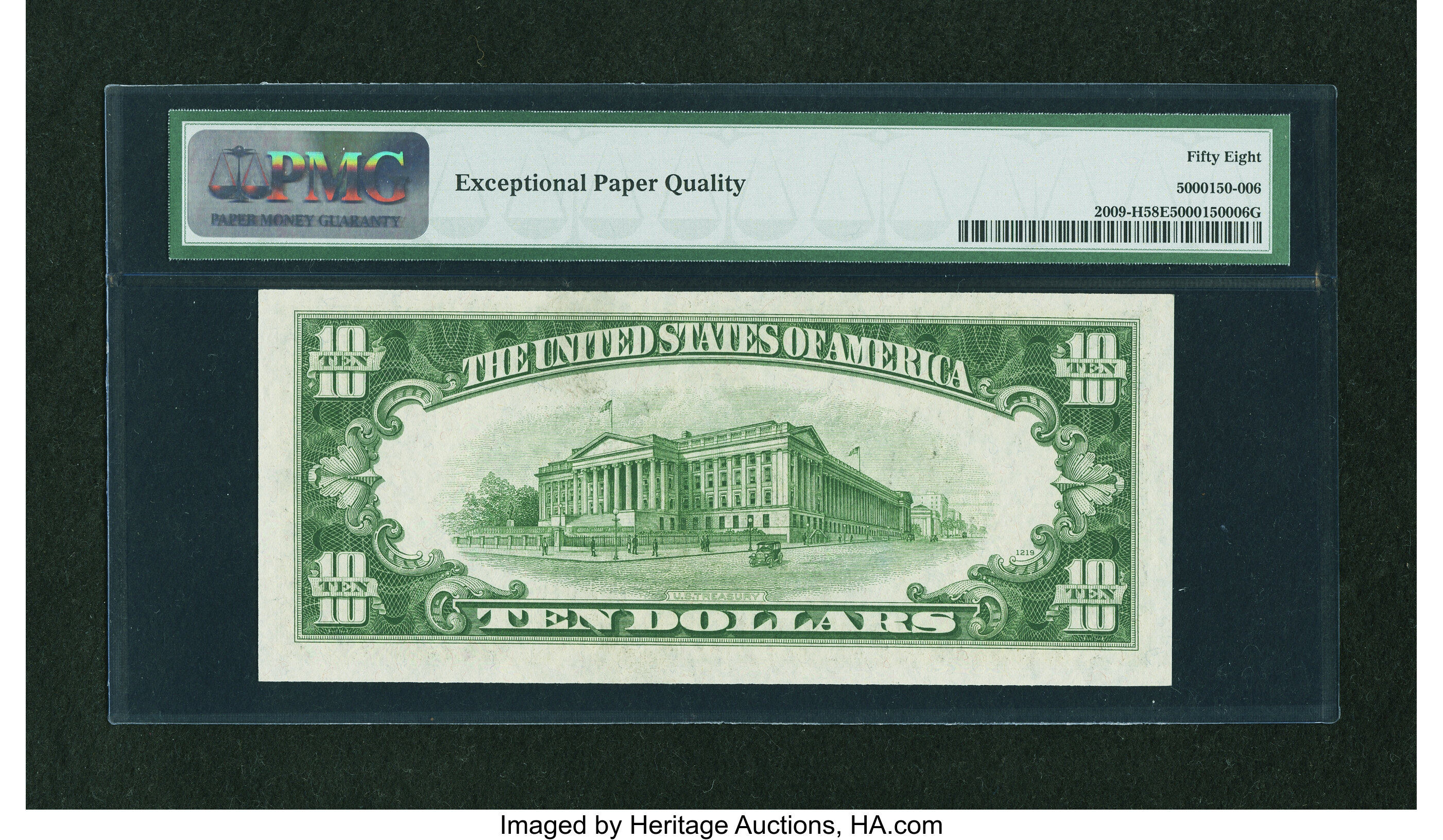 image for: Fr. 2009-H $10 1934D Federal Reserve Note. PMG Choice About Unc 58 EPQ....