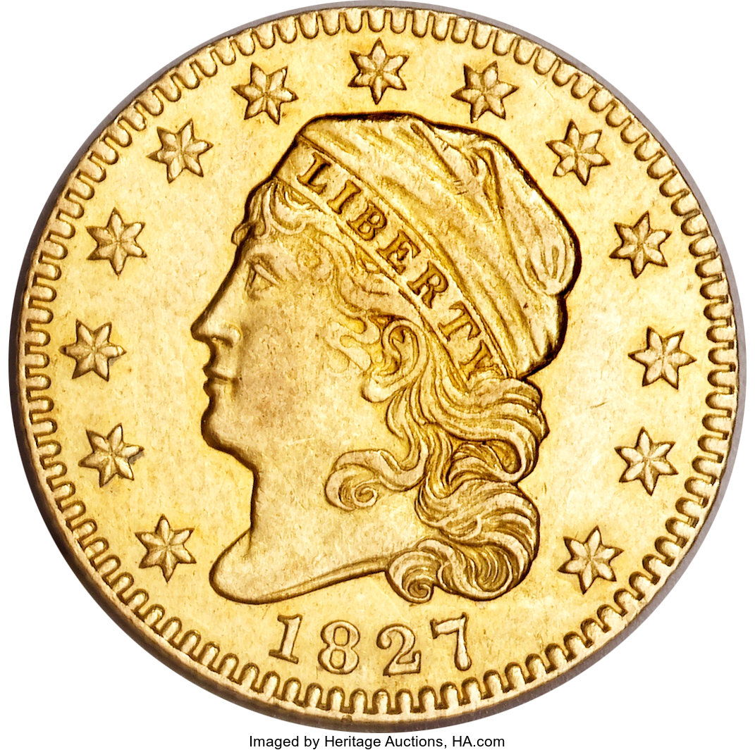 image for: 1827 $2 1/2 AU53  ★  NGC....