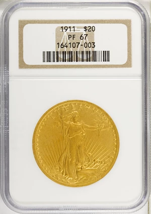 image for: 1911 $20 PR67 NGC....