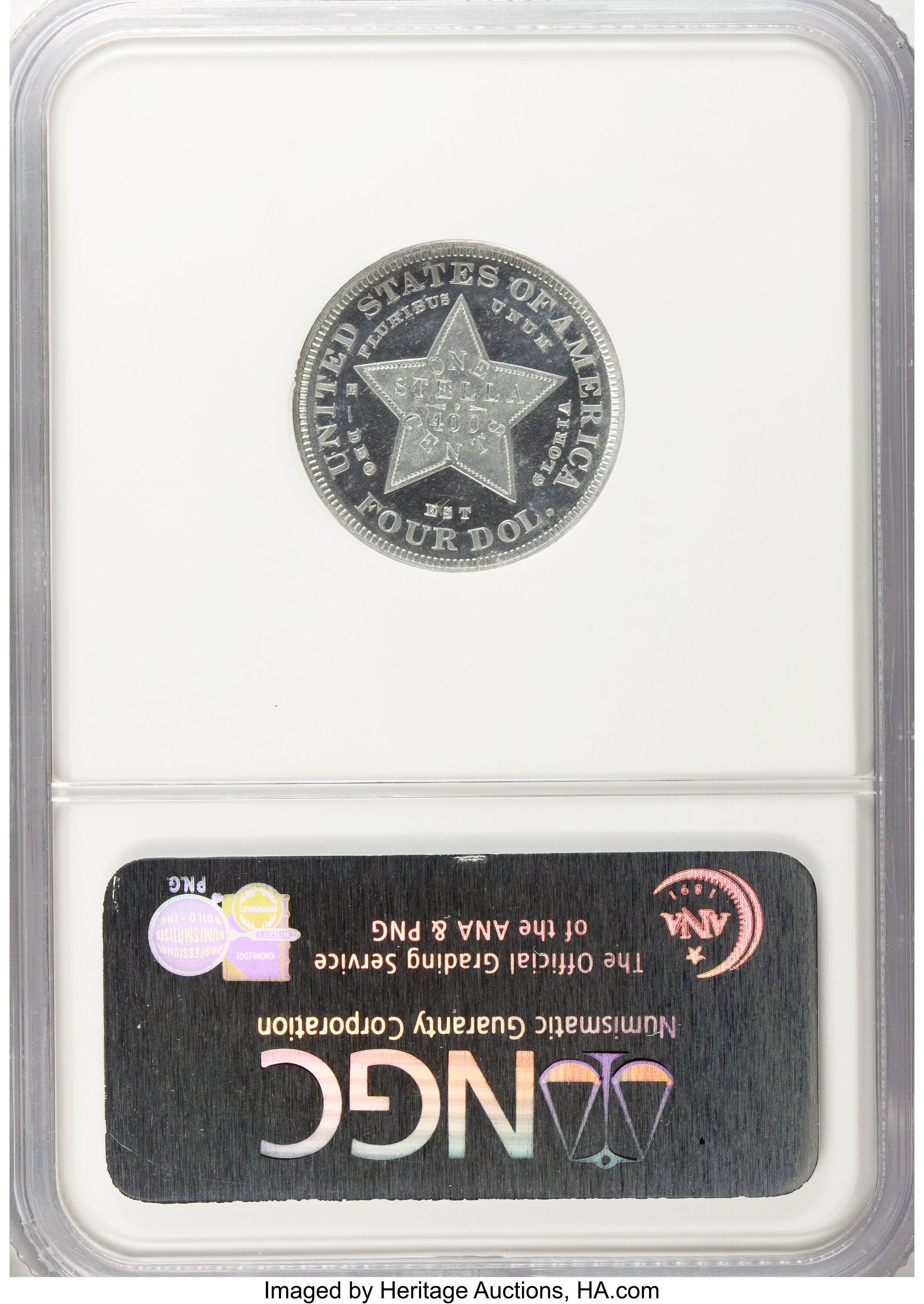 image for: 1879 $4 Coiled Hair Four Dollar, Judd-1640, Pollock-1840, High R.7, PR66 Cameo NGC....