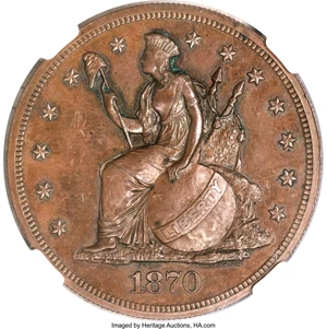 image for: 1870 $1 Dollar, Judd-1016, Pollock-1150, Low R.7, PR62 Brown NGC....