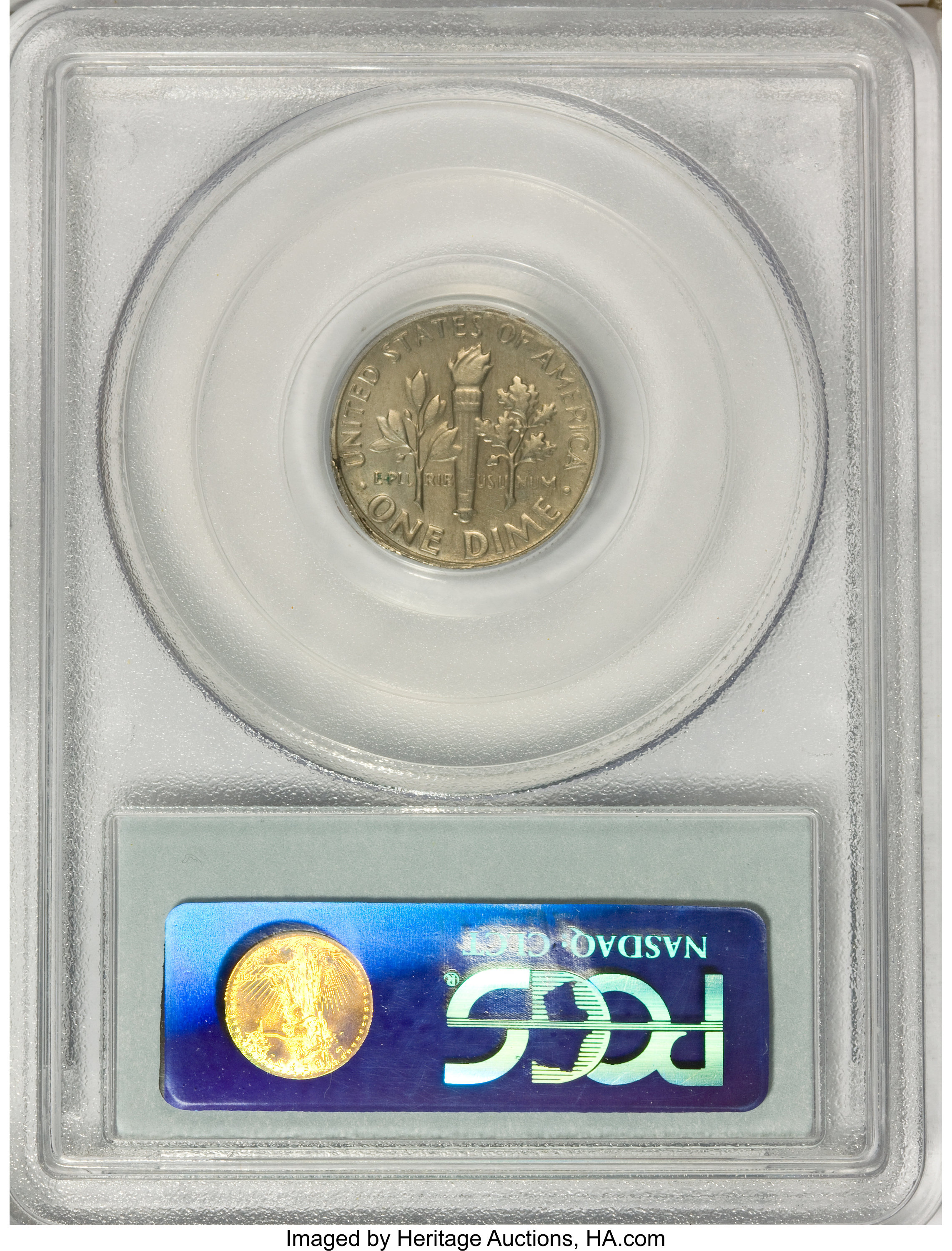 image for: 1980-P 10C Roosevelt Dimes 10% Indent Obv & P/C MS63 PCGS. PCGS Population (4/155). NGC Census: (0/62). Mintage: 735,169,98...